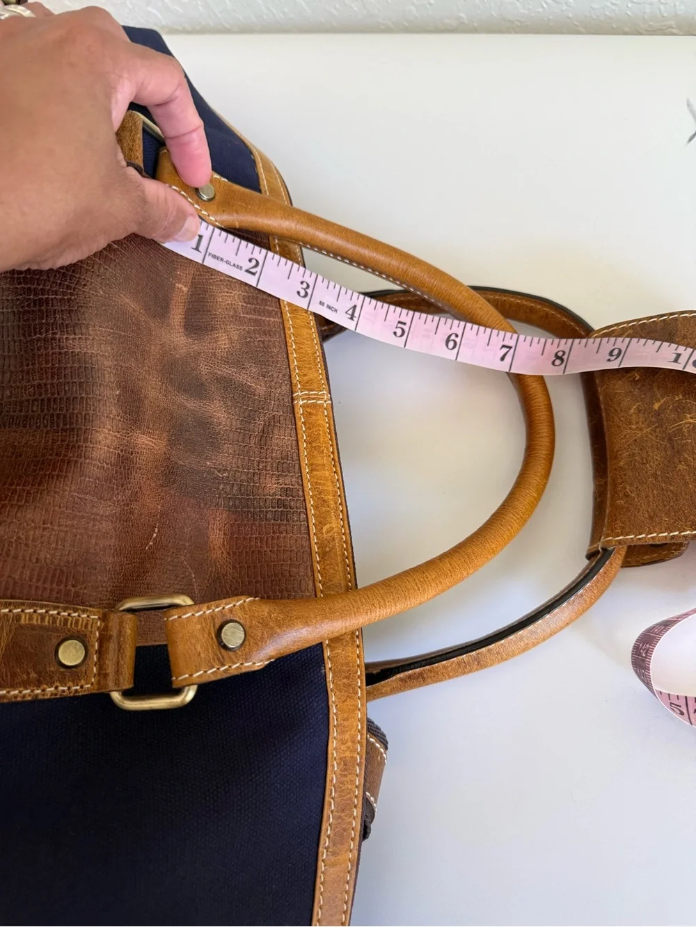 F.H Wadsworth Nylon/leather Weekender Bag